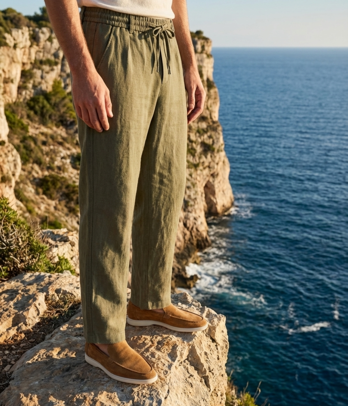 ElioRiva® - Pantaloni Lino Verde