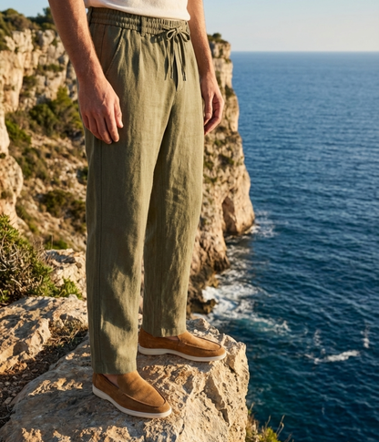 ElioRiva® - Pantaloni Lino Verde