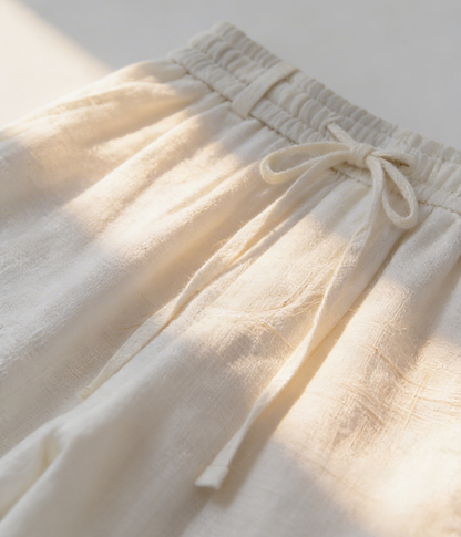 ElioRiva® - Pantaloni Lino Bianco