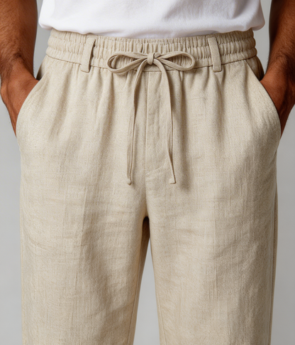 ElioRiva® - Pantaloni Lino Beige