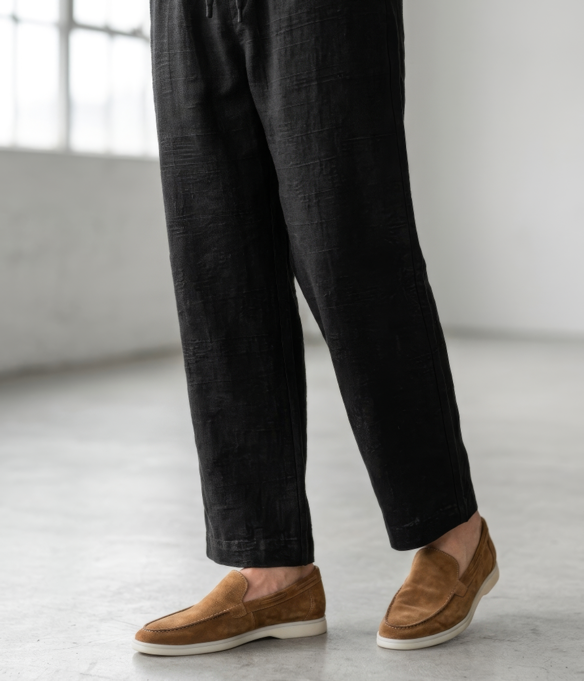 ElioRiva® - Pantaloni Lino Nero