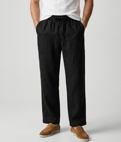 ElioRiva® - Pantaloni Lino Nero