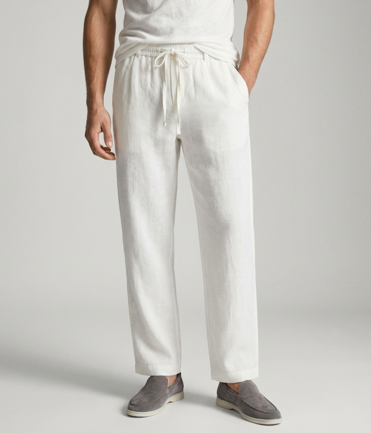ElioRiva® - Pantaloni Lino Bianco