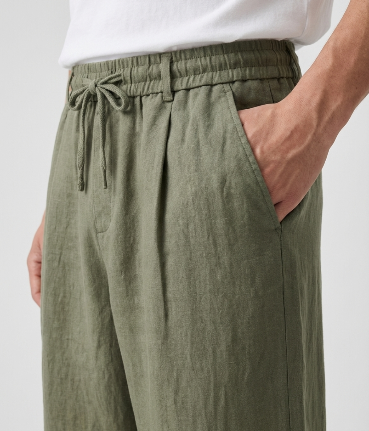 ElioRiva® - Pantaloni Lino Verde