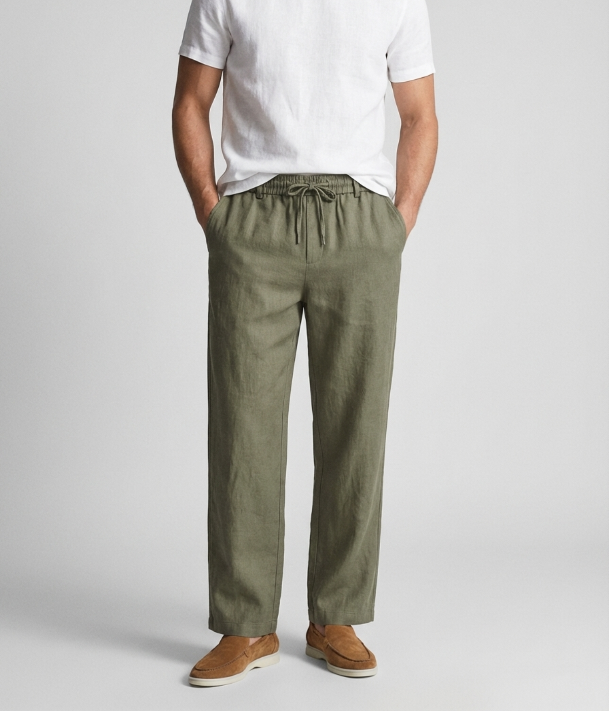 ElioRiva® - Pantaloni Lino Verde