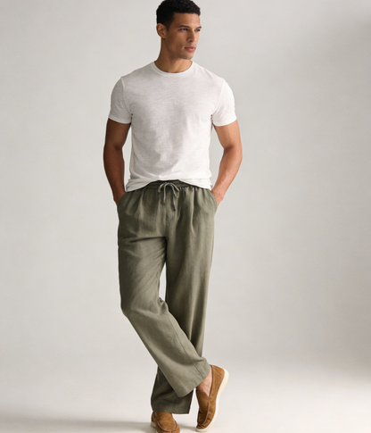 ElioRiva® - Pantaloni Lino Verde